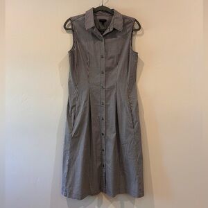 Talbots Plaid Collared Midi Dress